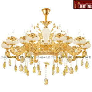 đèn chùm 15 tay nắm kiểu châu âu