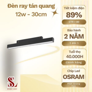 Đèn Ray Tán Quang RNC03 300mm 12w Nam Châm