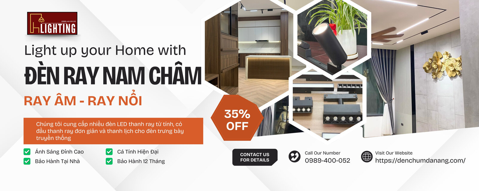 ảnh bìa đèn ray nam châm đà nẵng