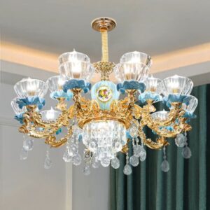 Đèn Chùm Cổ Điển 15 Tay Pha Lê Tại Đà Nẵng