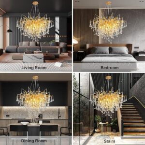 Đèn chùm pha lê hình giọt nước sang trọng SL9014 3a
