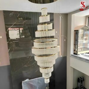 Đèn chùm pha lê thông tầng sang trọng fl1014