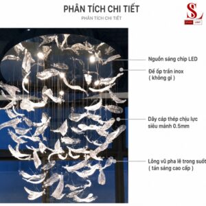 Đèn chùm thả thông tầng pha lê lông vũ fl1031 den chum tha thong tang pha le long vu fl1031 8