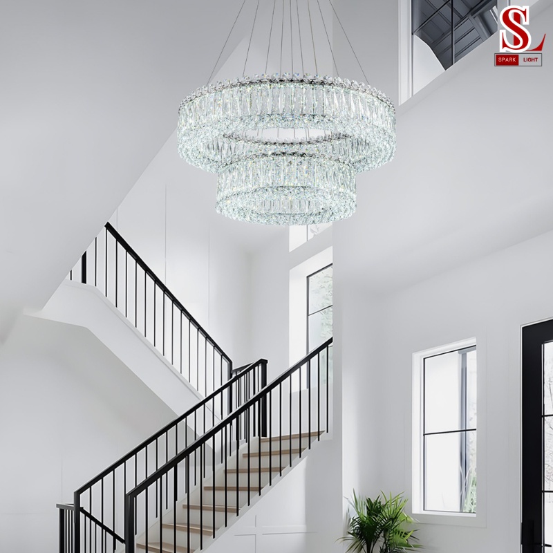 Đèn chùm thả trần pha lê hình vòng 2 lớp fl1041 Đèn chùm thả trần pha lê hình vòng 2 lớp fl1041 - Ảnh 3