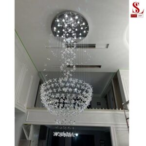 Đèn chùm thả trần pha lê phòng khách fl1021